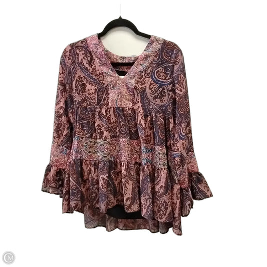 Blouse Long Sleeve By Altard State In Floral Print, Size: S