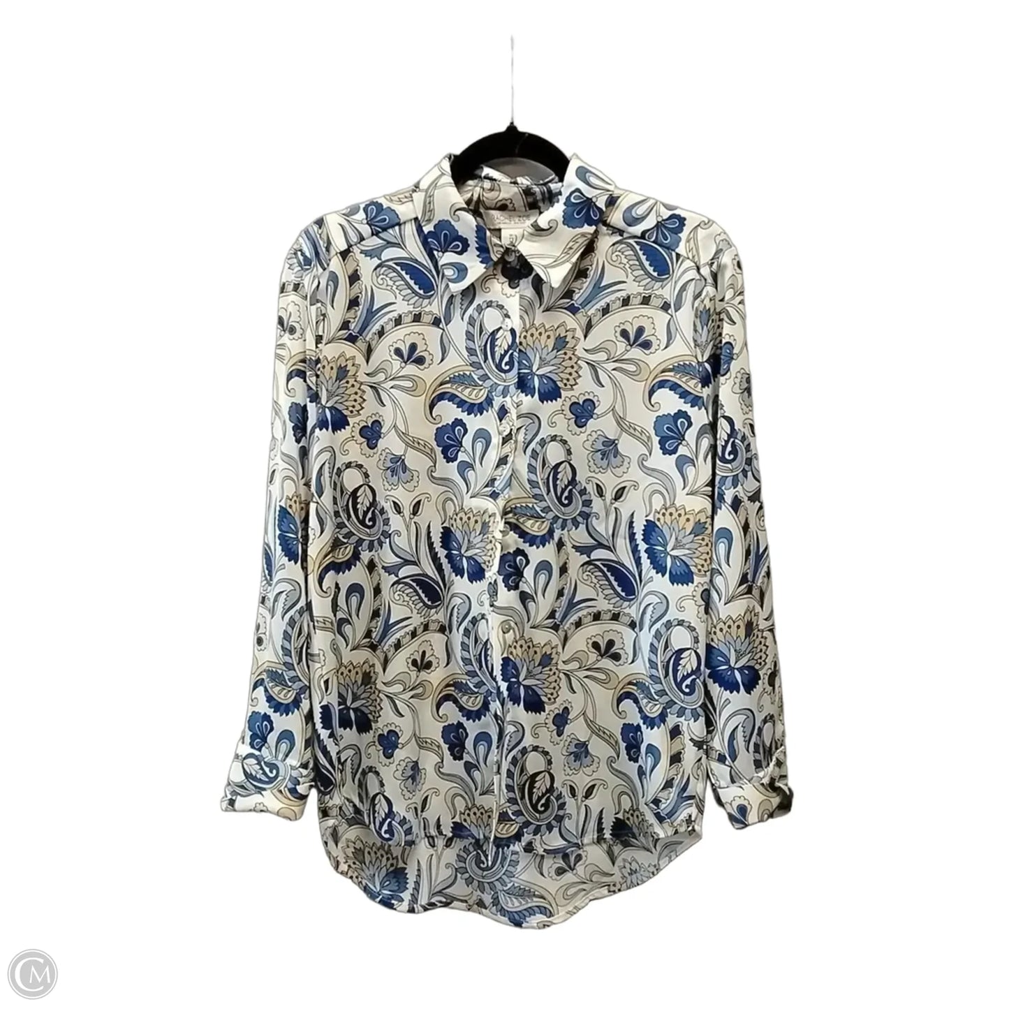 Blouse Long Sleeve By Rachel Zoe In Paisley Print, Size: S