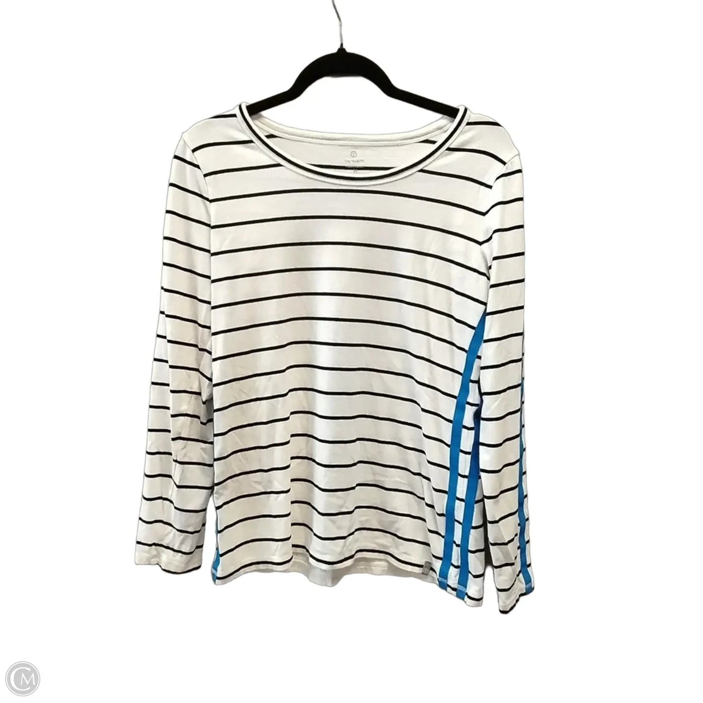 Top Long Sleeve By Talbots In Striped Pattern, Size: M