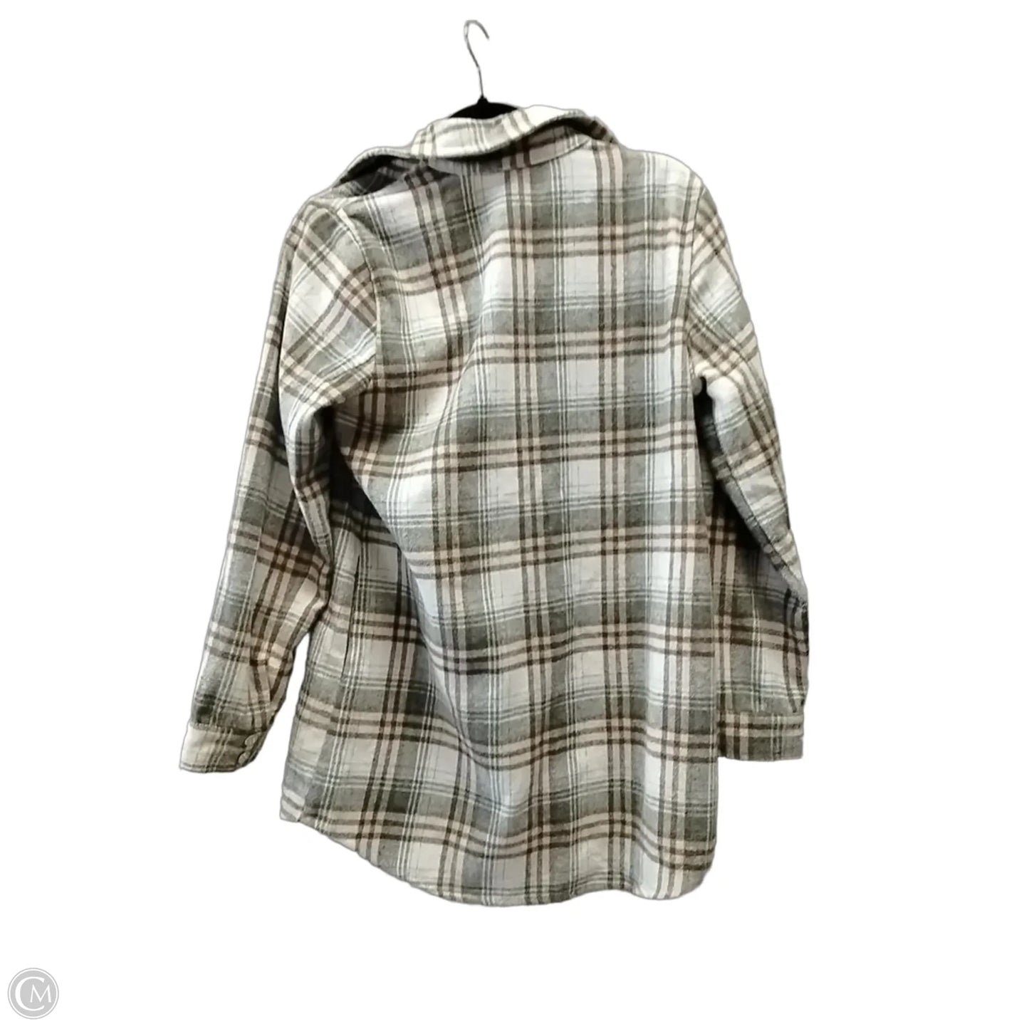 Jacket Shirt By Thml In Plaid Pattern, Size: S