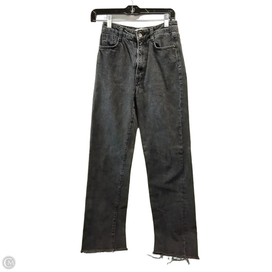 Jeans Wide Leg By Zara In Black Denim, Size: 2