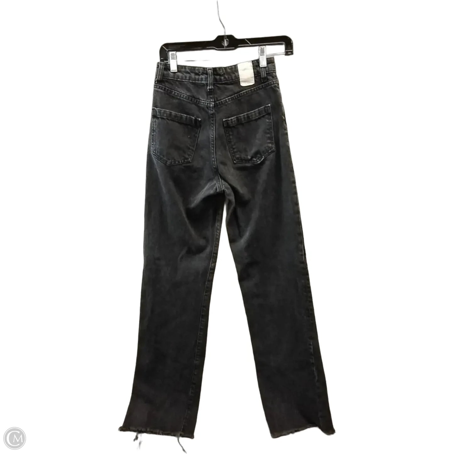 Jeans Wide Leg By Zara In Black Denim, Size: 2