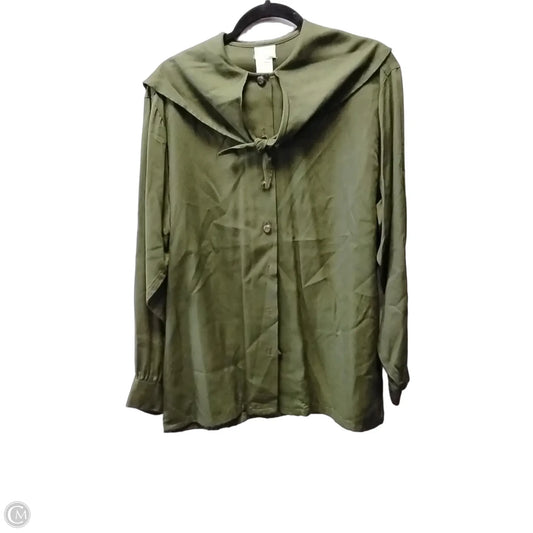 Top Long Sleeve By Banana Republic In Green, Size: M