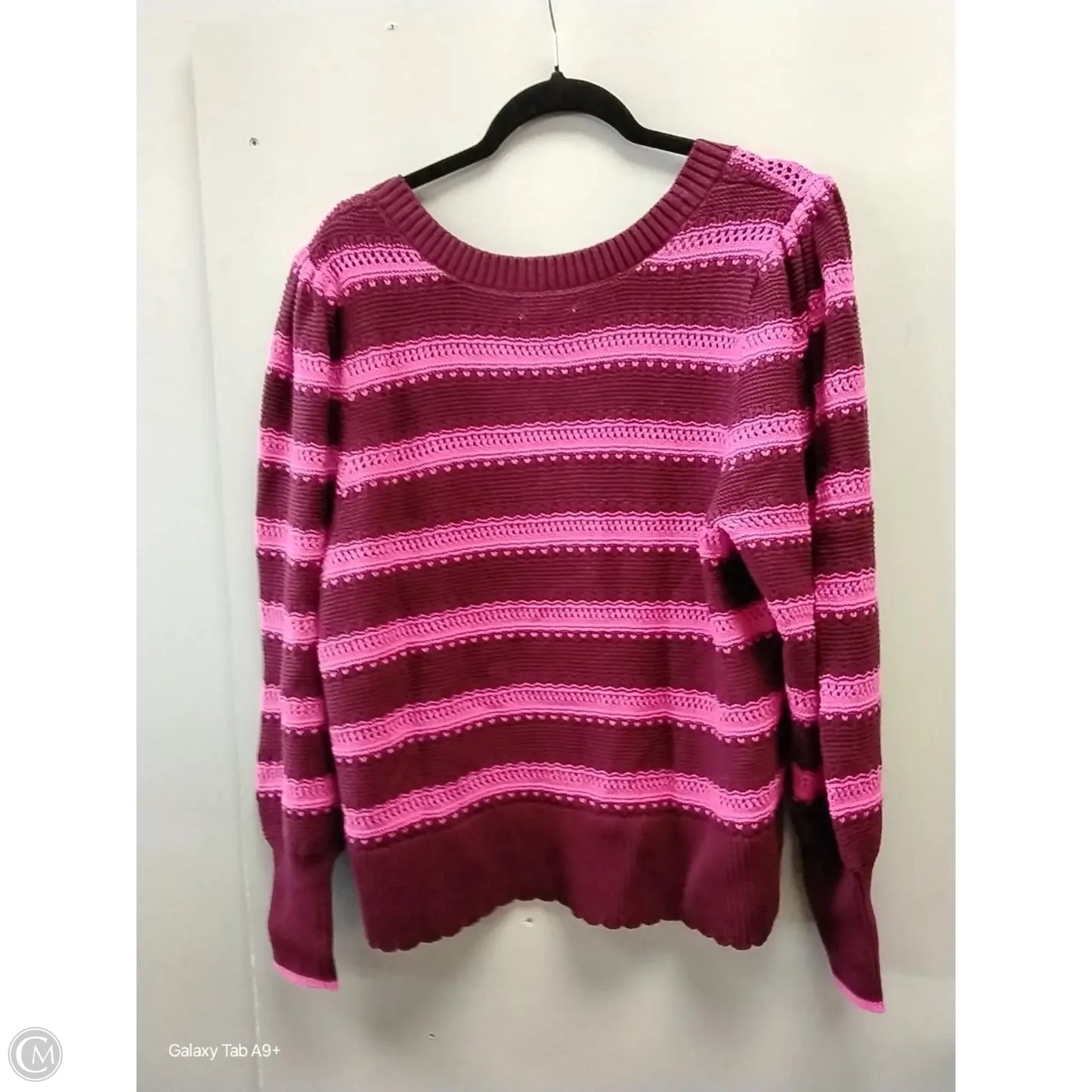 Sweater By Maurices In Pink & Red, Size: Xxl