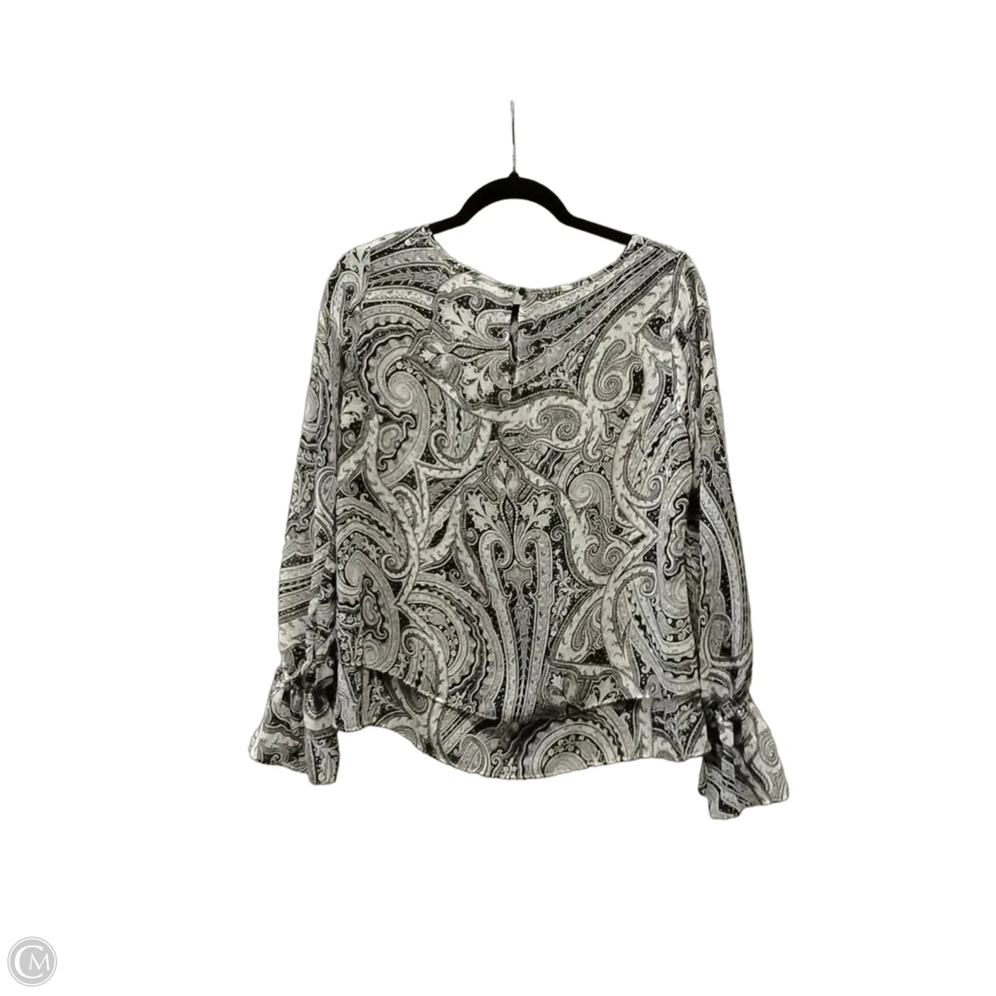 Blouse Long Sleeve By White House Black Market In Paisley Print, Size: 2