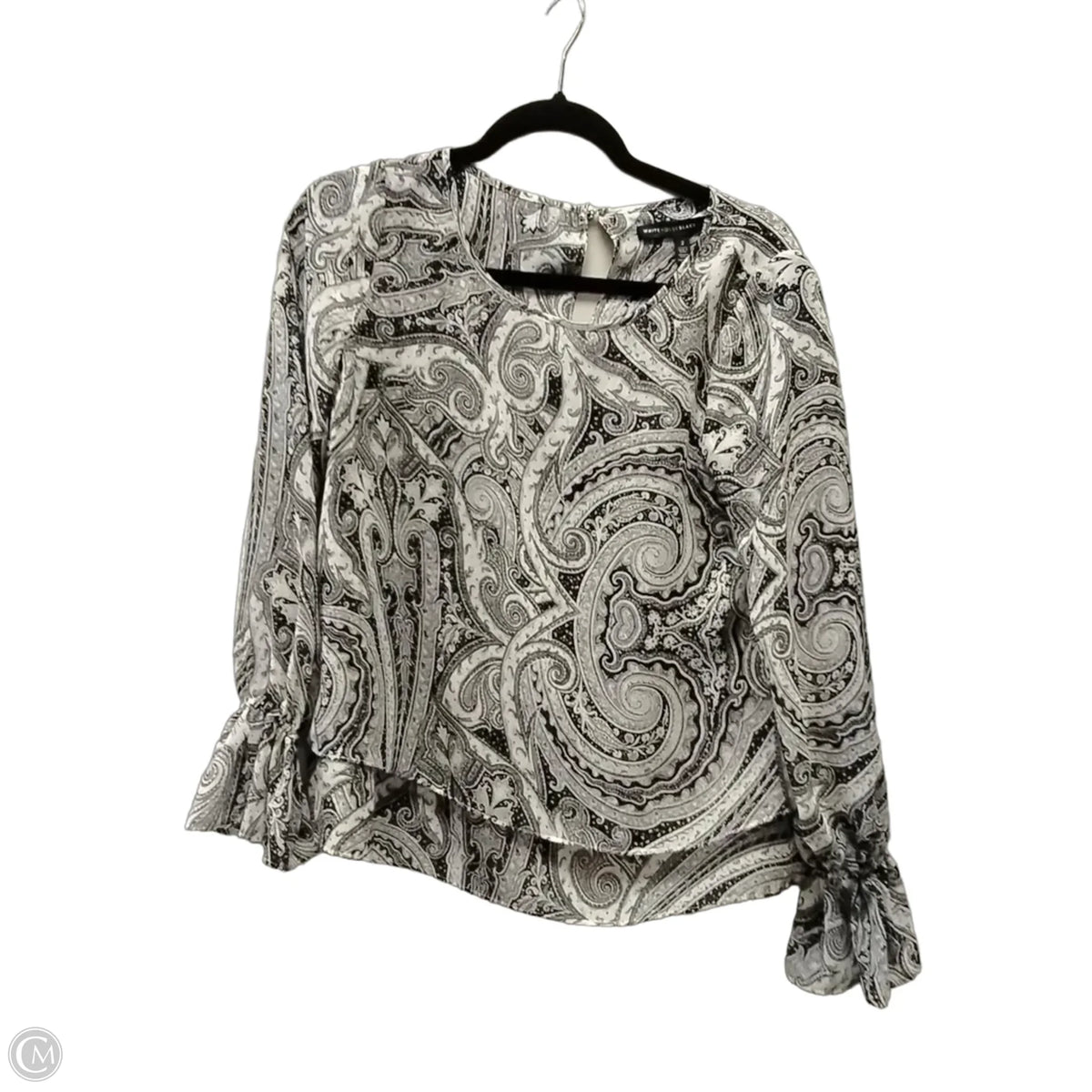 Blouse Long Sleeve By Torrid In Black & White, Size: L