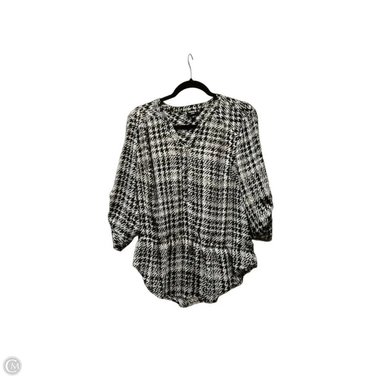 Blouse Long Sleeve By Torrid In Black & White, Size: L