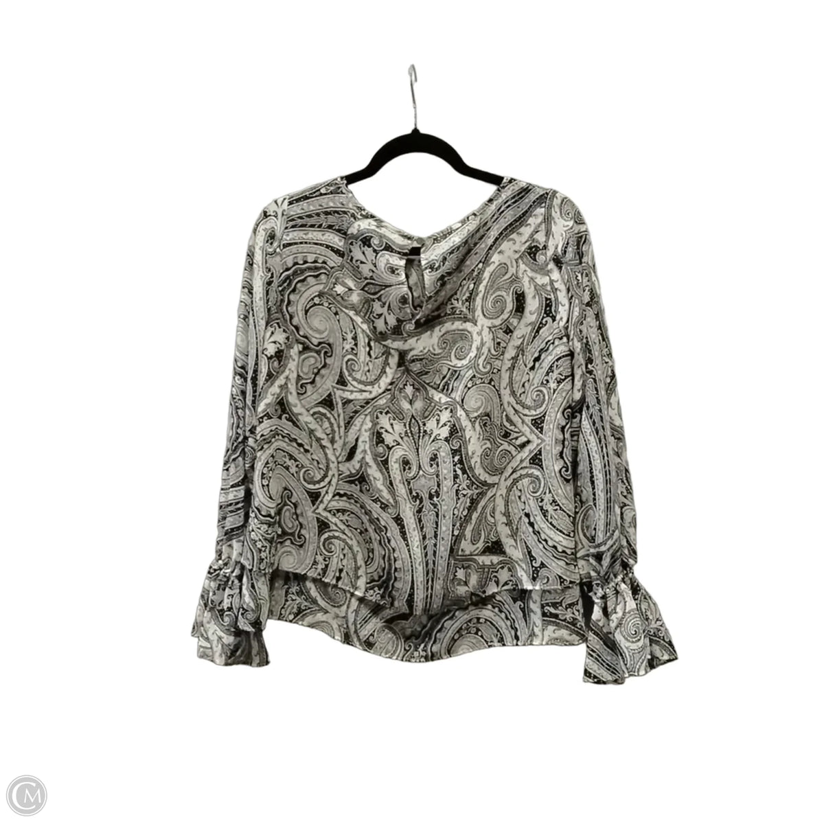Blouse Long Sleeve By Torrid In Black & White, Size: L