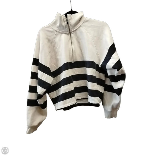 Sweatshirt Collar By Express In Striped Pattern, Size: M