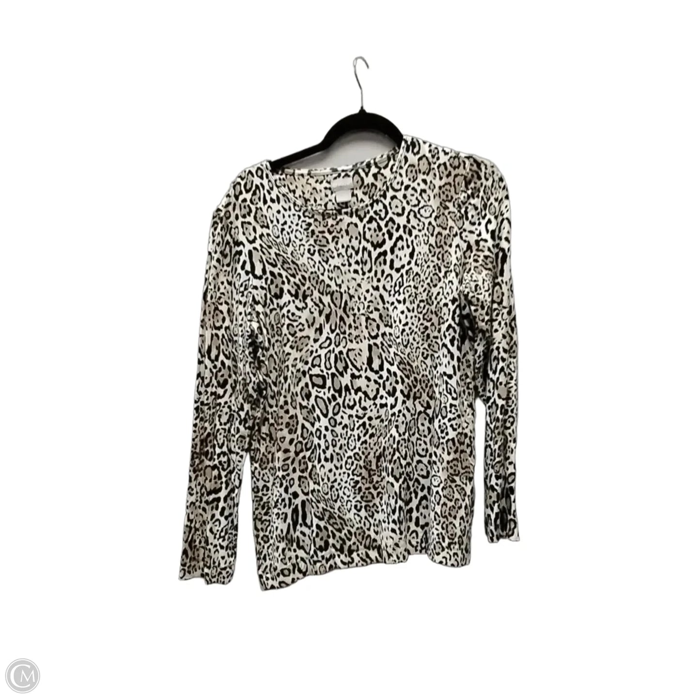 Top Long Sleeve By Chicos In Animal Print, Size: M