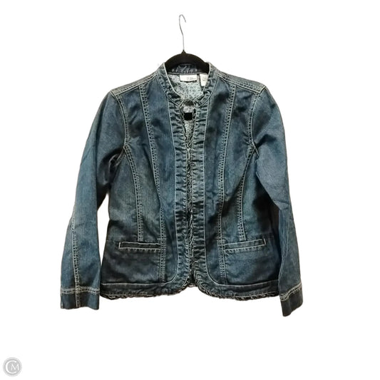 Jacket Denim By Chicos In Blue Denim, Size: M
