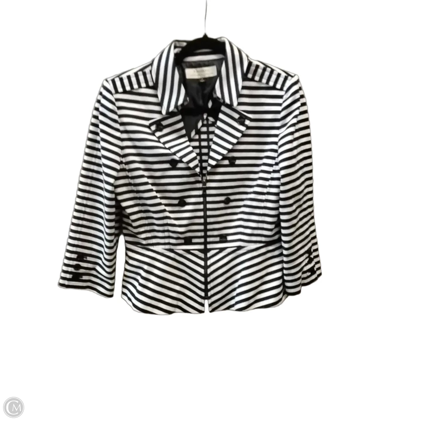 Blazer By Tahari In Striped Pattern, Size: 12