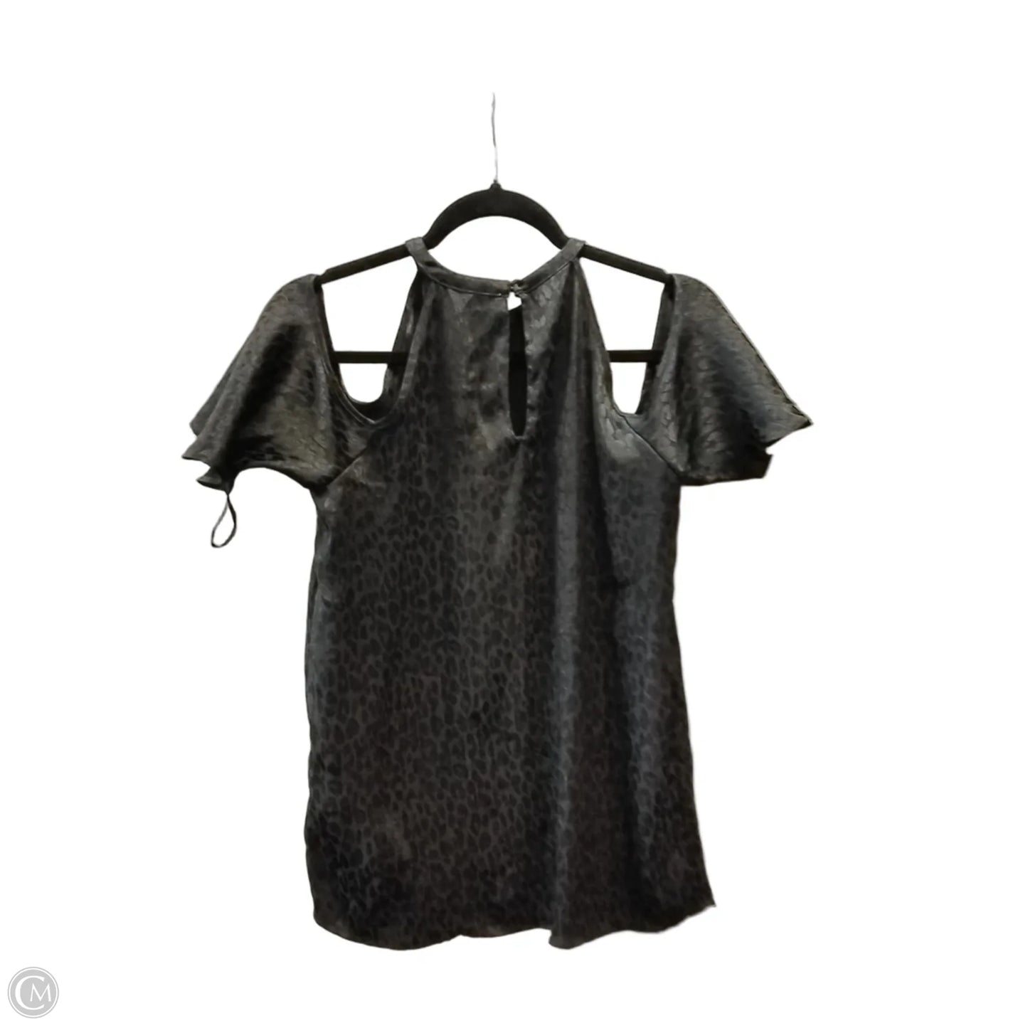 Blouse Short Sleeve By Michael By Michael Kors In Black, Size: Xs