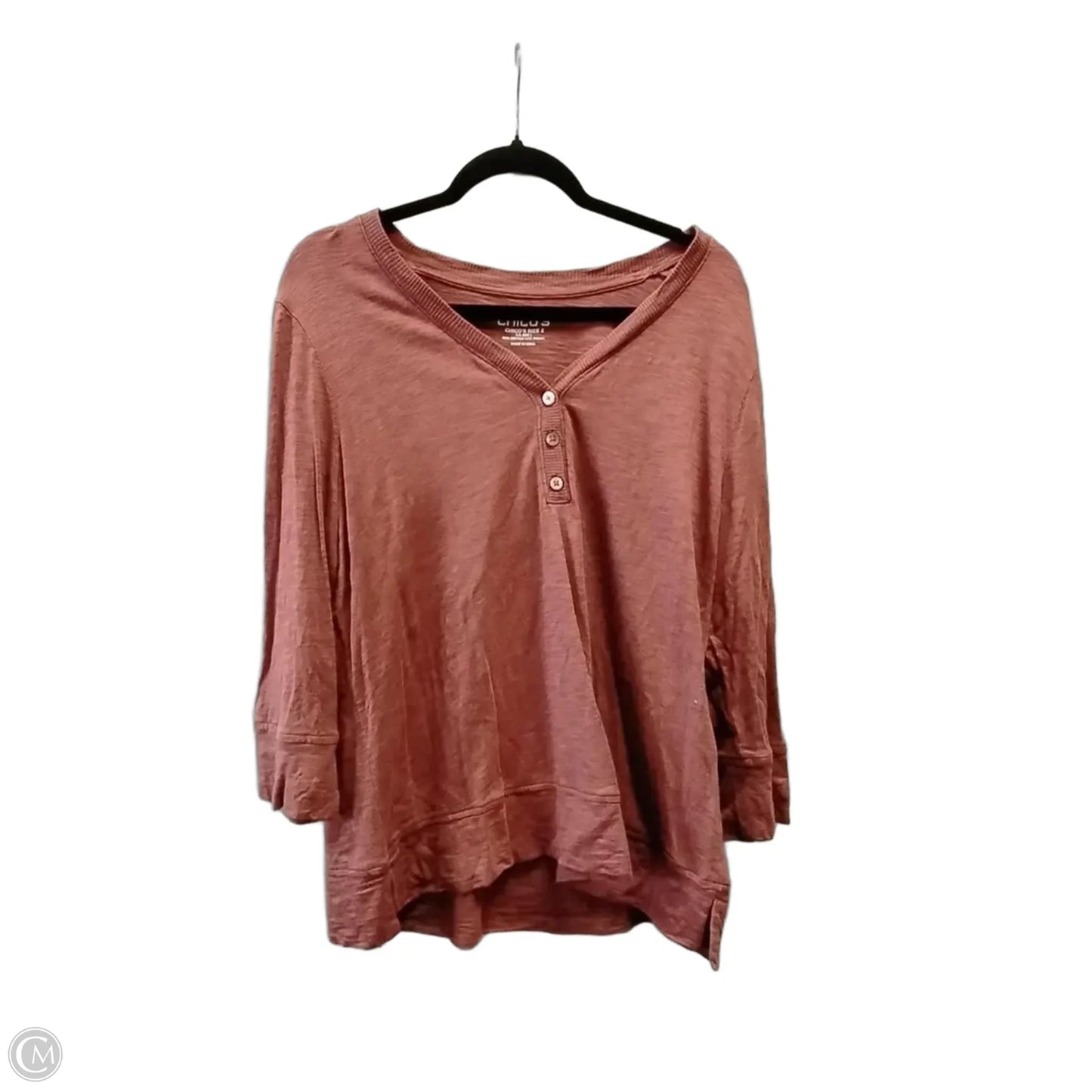 Top Long Sleeve By Chicos In Red, Size: L