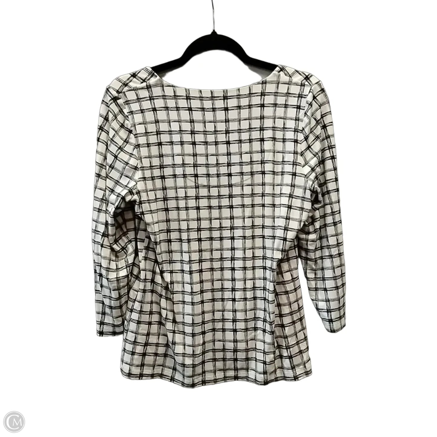 Top Long Sleeve By Chicos In Geometric Pattern, Size: M