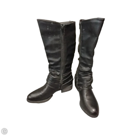 Boots Mid-calf Flats By Cme In Black, Size: 10