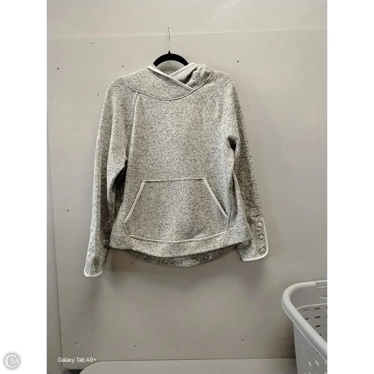 Athletic Sweatshirt Hoodie By Champion In Grey, Size: L