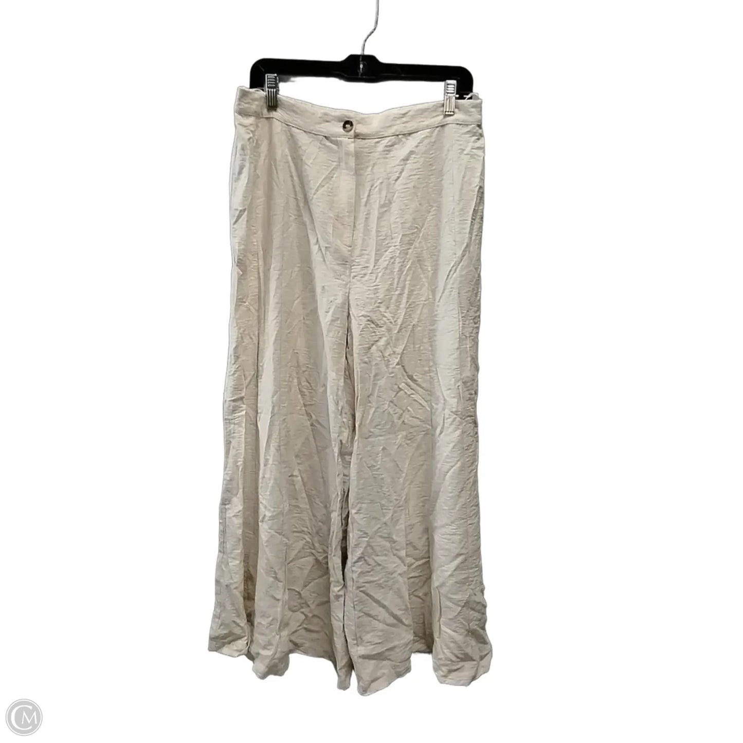 Pants Wide Leg By Vince Camuto In Beige, Size: L
