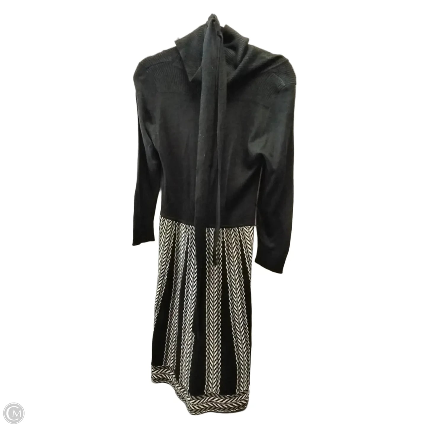Dress Casual Midi By Jessica Howard In Black & White, Size: 10