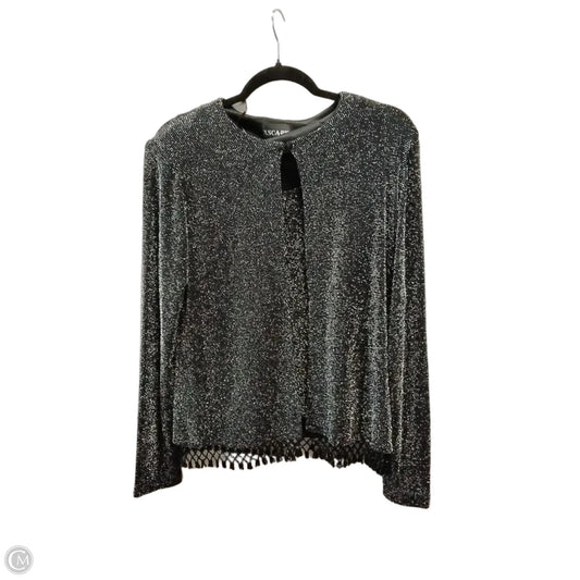 Jacket Designer By Xscape In Black & Silver, Size: M
