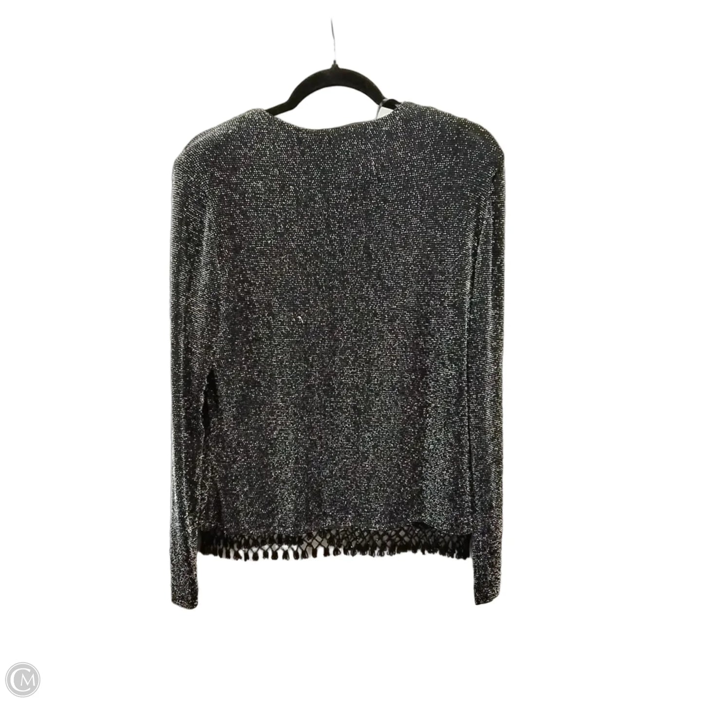 Jacket Designer By Xscape In Black & Silver, Size: M