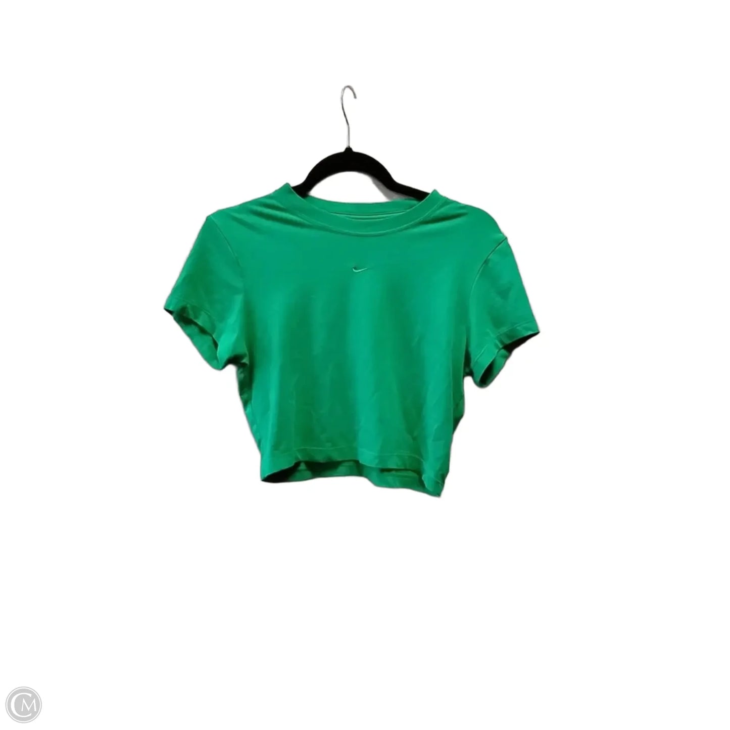 Athletic Top Short Sleeve By Nike In Green, Size: M