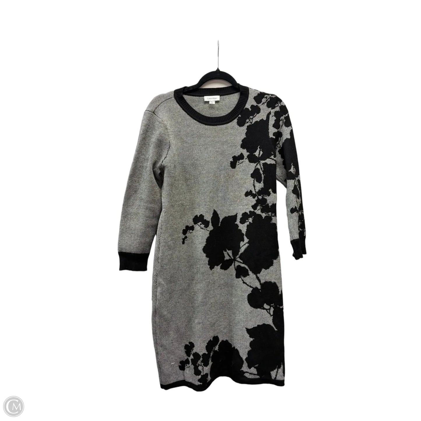 Dress Casual Midi By Calvin Klein In Black & White, Size: M