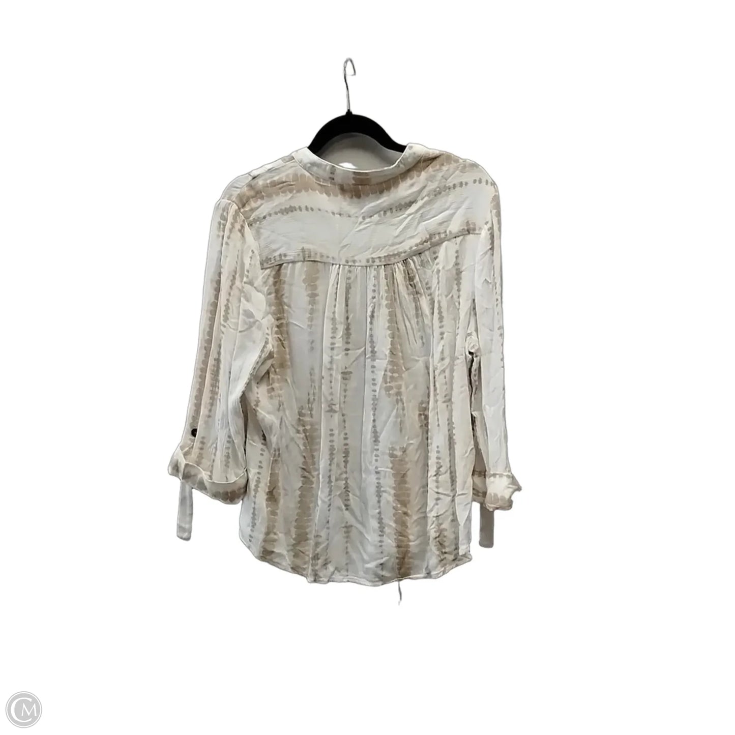 Blouse Long Sleeve By New Directions In White, Size: Xl