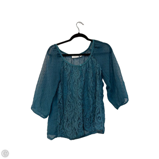 Blouse Long Sleeve By John Paul Richard In Green, Size: S