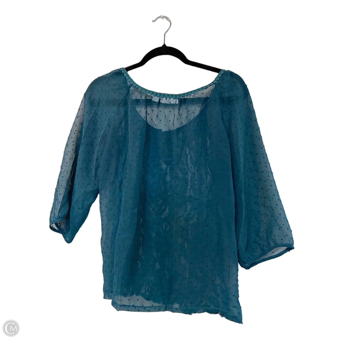Blouse Long Sleeve By John Paul Richard In Green, Size: S