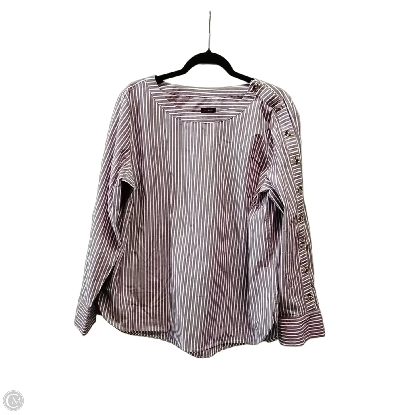 Top Long Sleeve By Talbots In Striped Pattern, Size: Xl