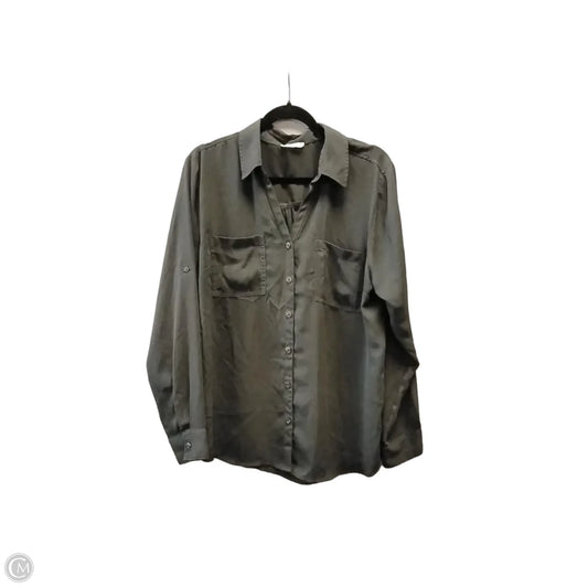 Blouse Long Sleeve By Maurices In Grey, Size: Xl
