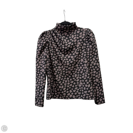 Top Long Sleeve By Ann Taylor In Black & Purple, Size: Xxs