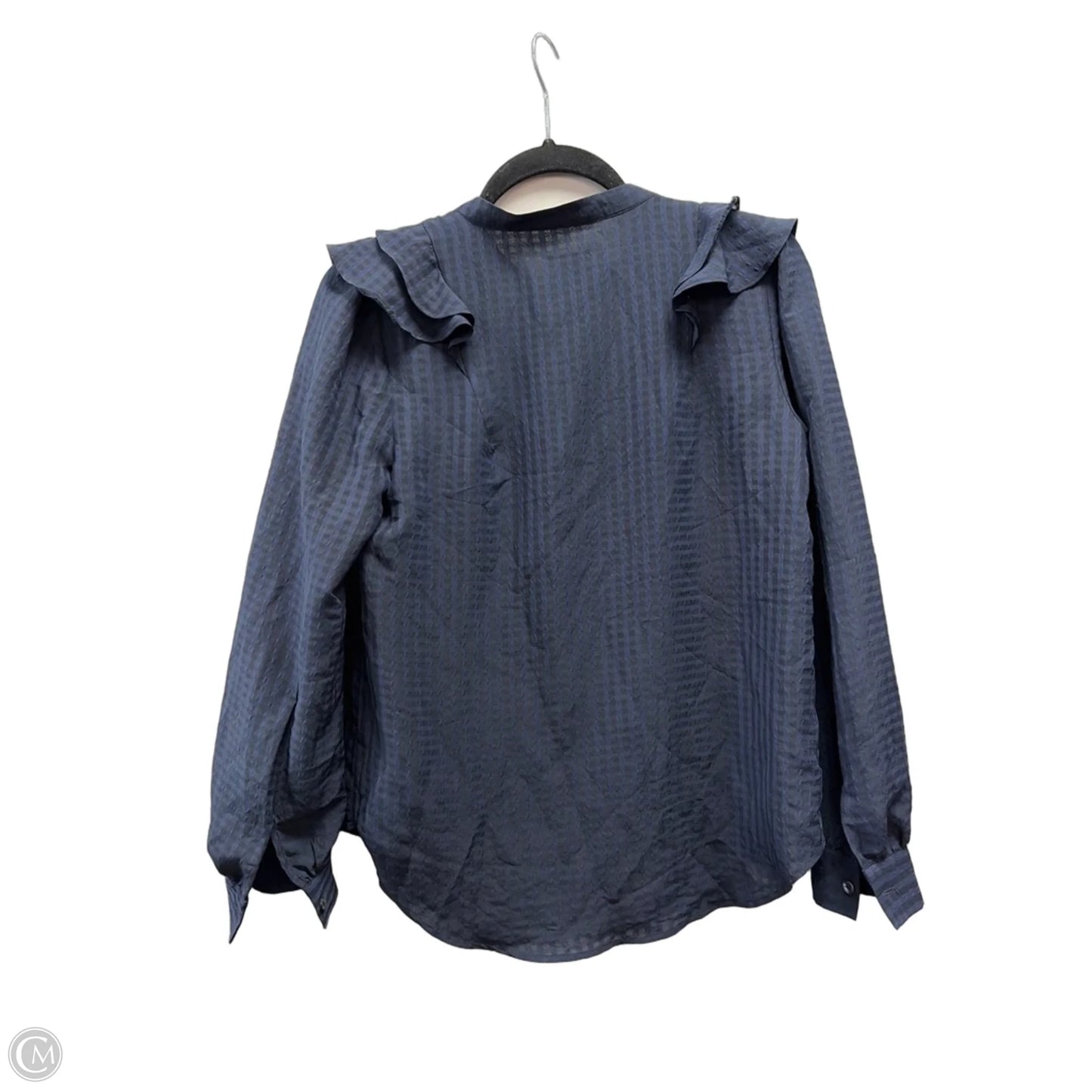 Blouse Long Sleeve By Ann Taylor In Blue, Size: Xs