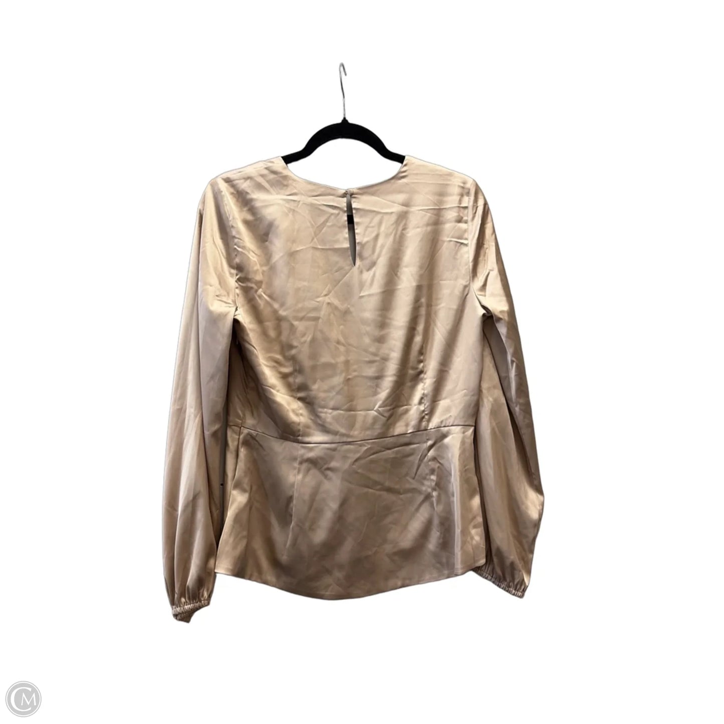 Blouse Long Sleeve By International Concepts In Brown, Size: 10
