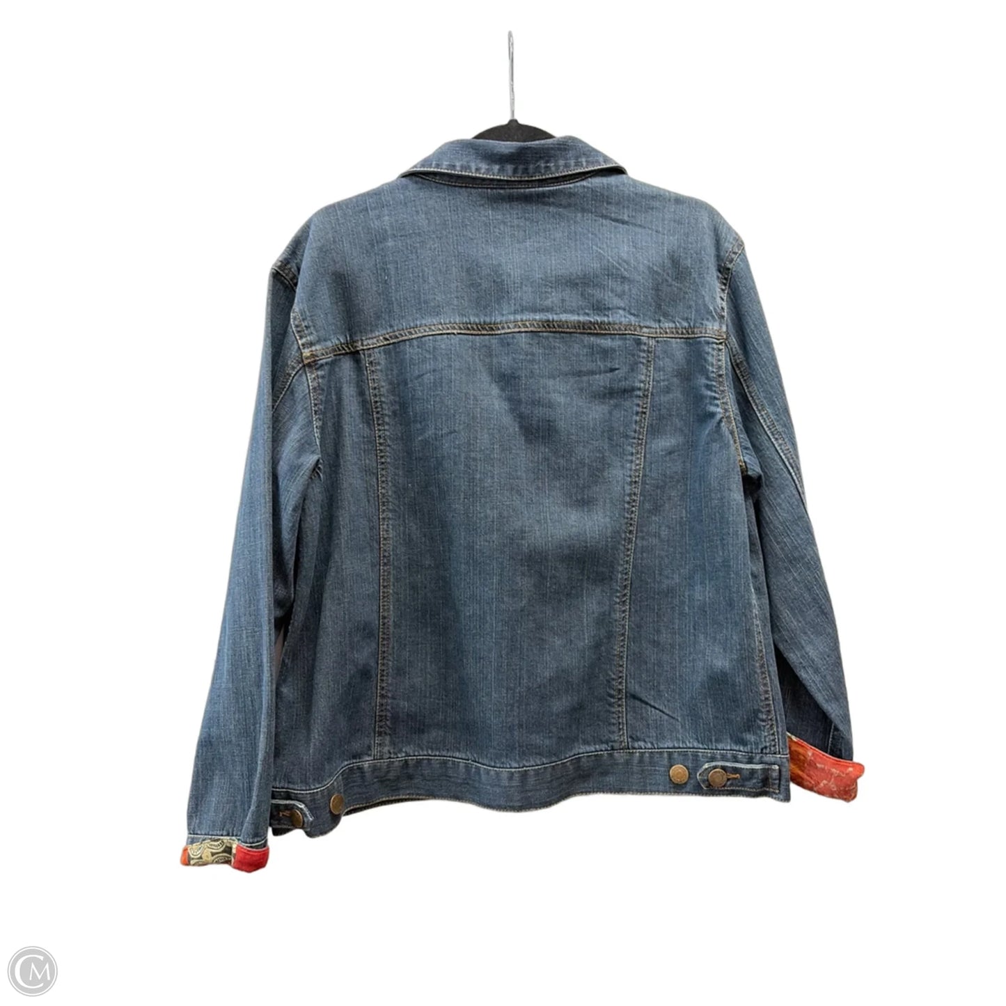 Jacket Denim By Chicos In Blue Denim, Size: L