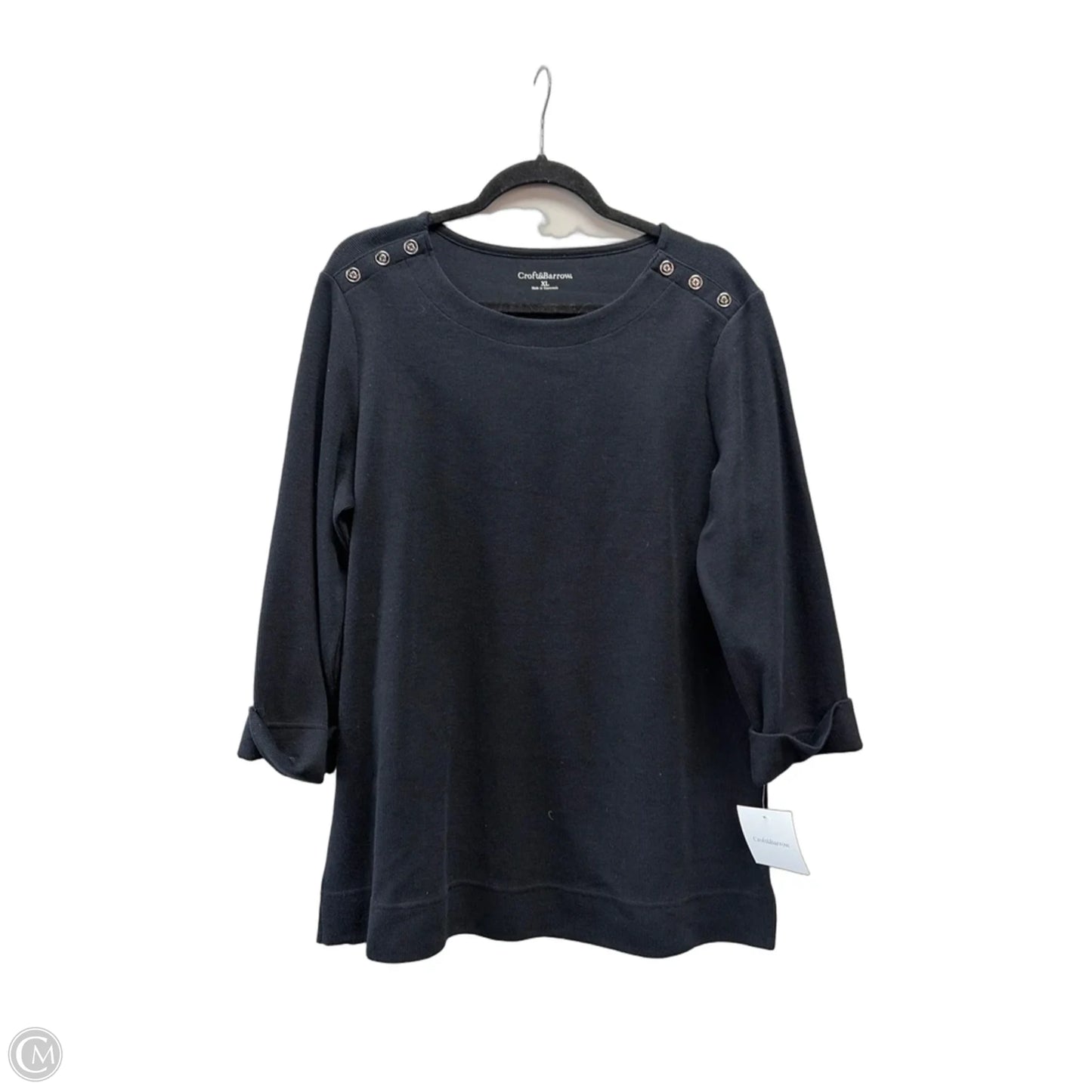 Top Long Sleeve By Coldwater Creek In Black, Size: Xl