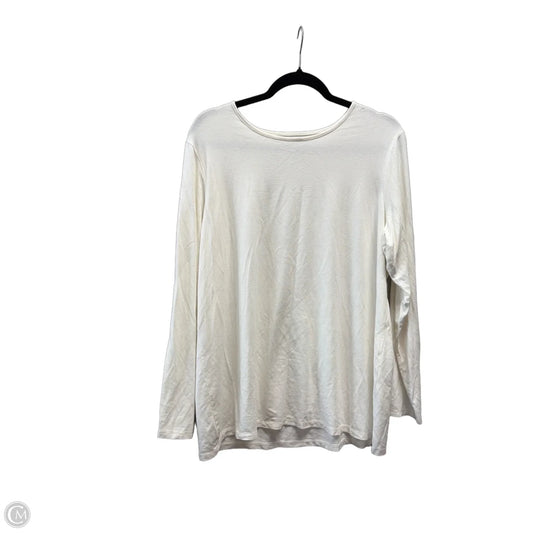 Top Long Sleeve Basic By Chicos In White, Size: Xl