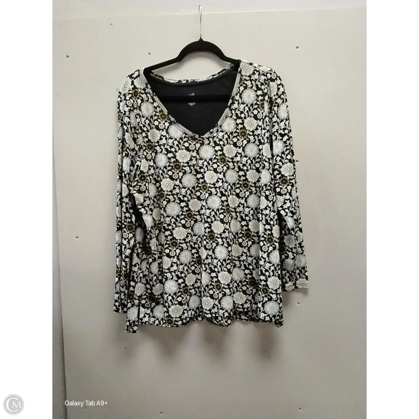Top Long Sleeve By J. Jill In Floral Print, Size: Xl
