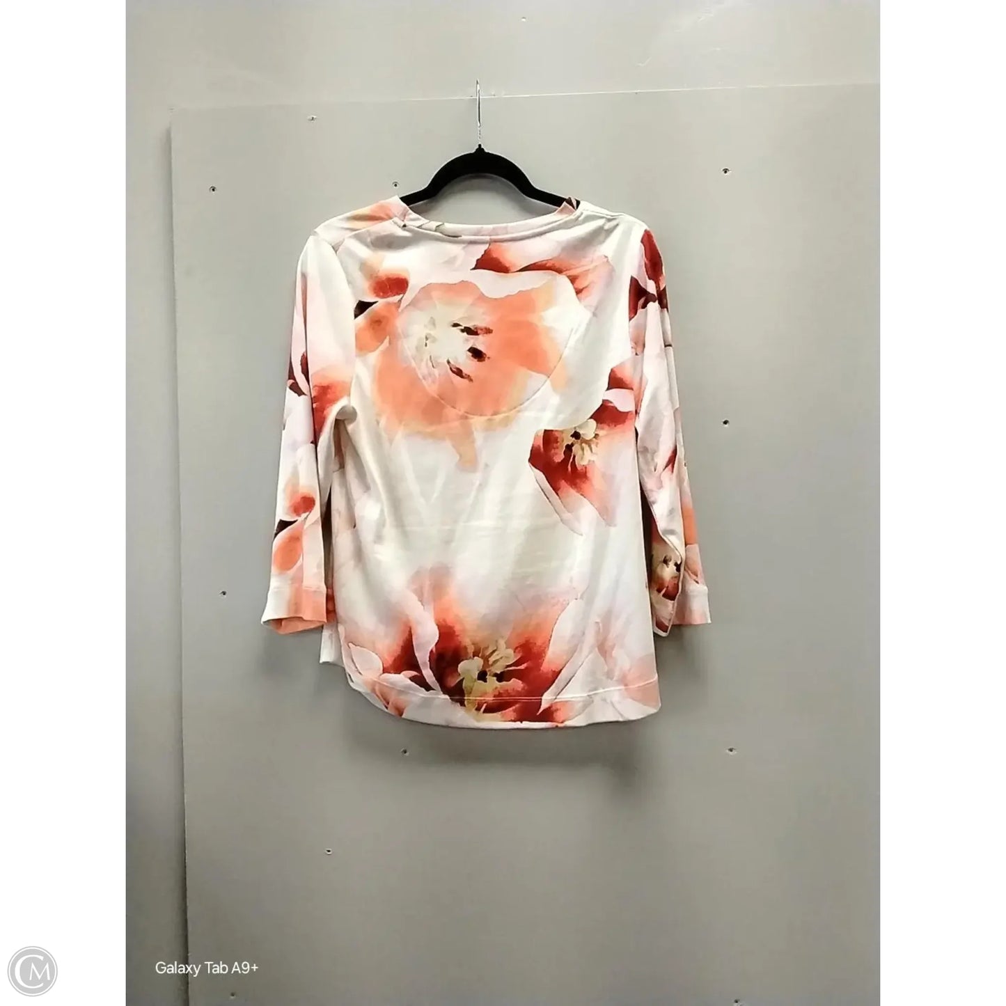 Top Long Sleeve By Chicos In Floral Print, Size: M