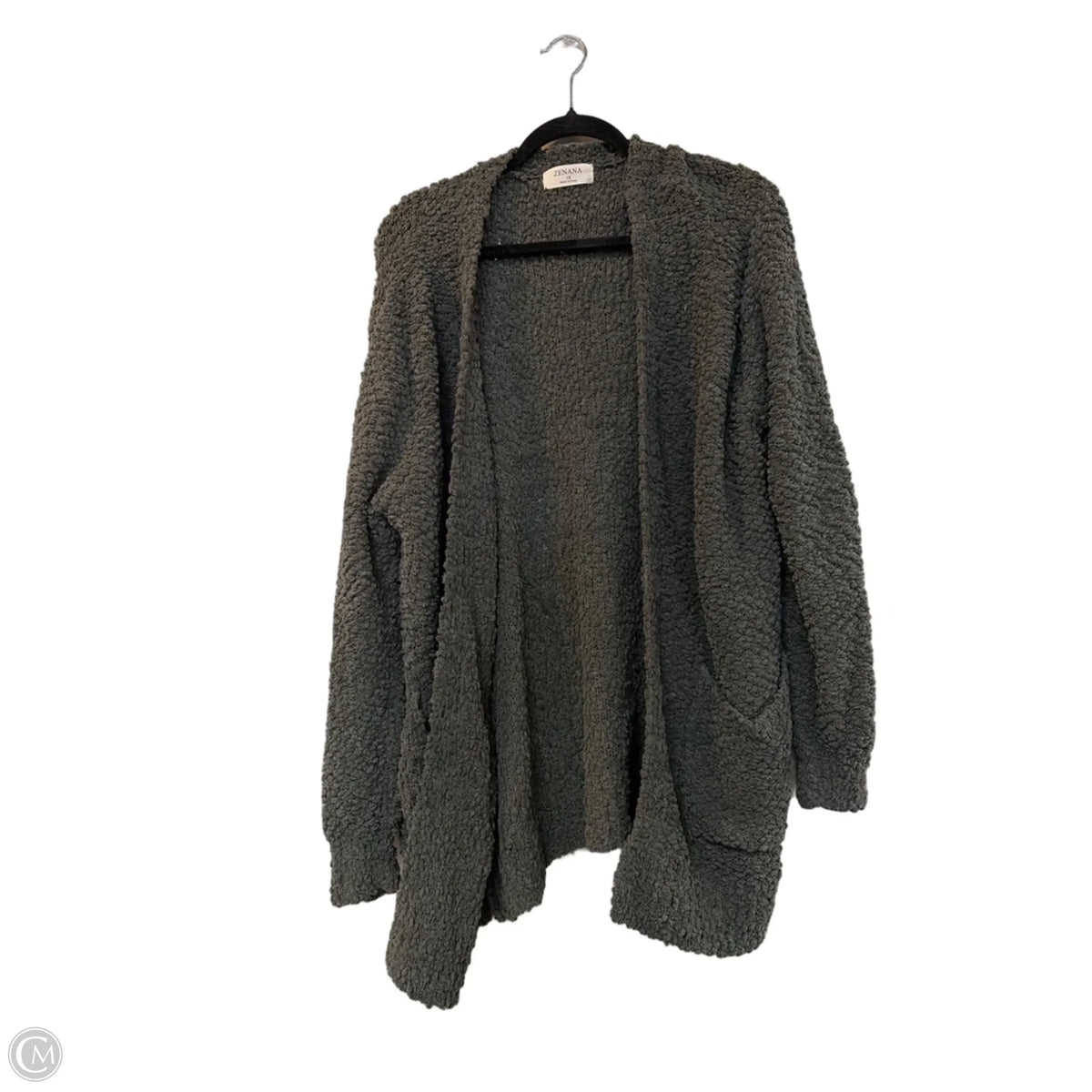 Cardigan By Zenana In Grey, Size: 1x