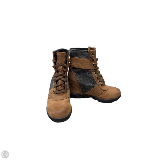 Boots Ankle Heels By Sorel In Brown, Size: 5