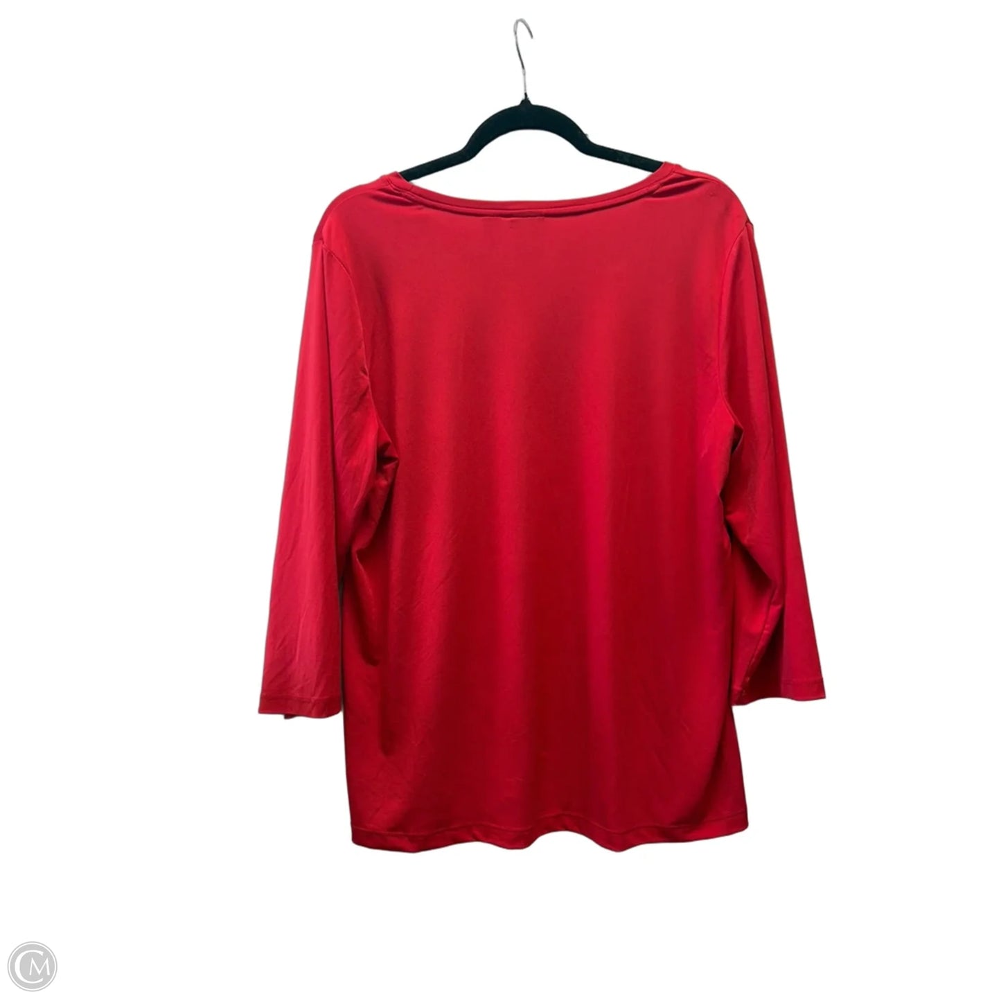 Top Long Sleeve Basic By Chicos In Red, Size: L
