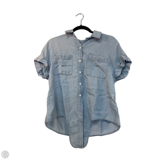 Top Short Sleeve By Cloth & Stone In Blue Denim, Size: S