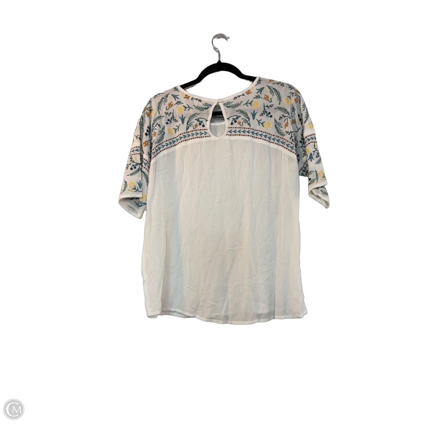 Blouse Long Sleeve By Clothes Mentor In White, Size: M