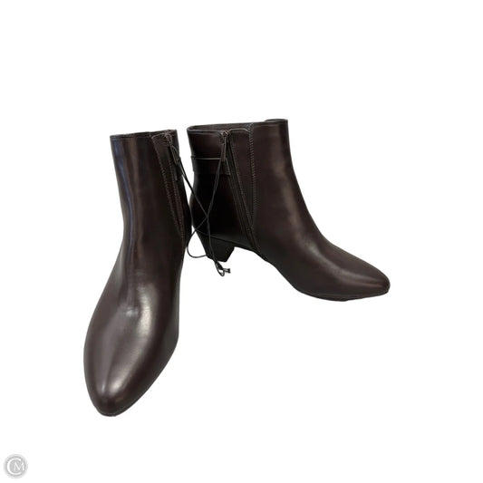 Boots Ankle Heels By Impo In Brown, Size: 10