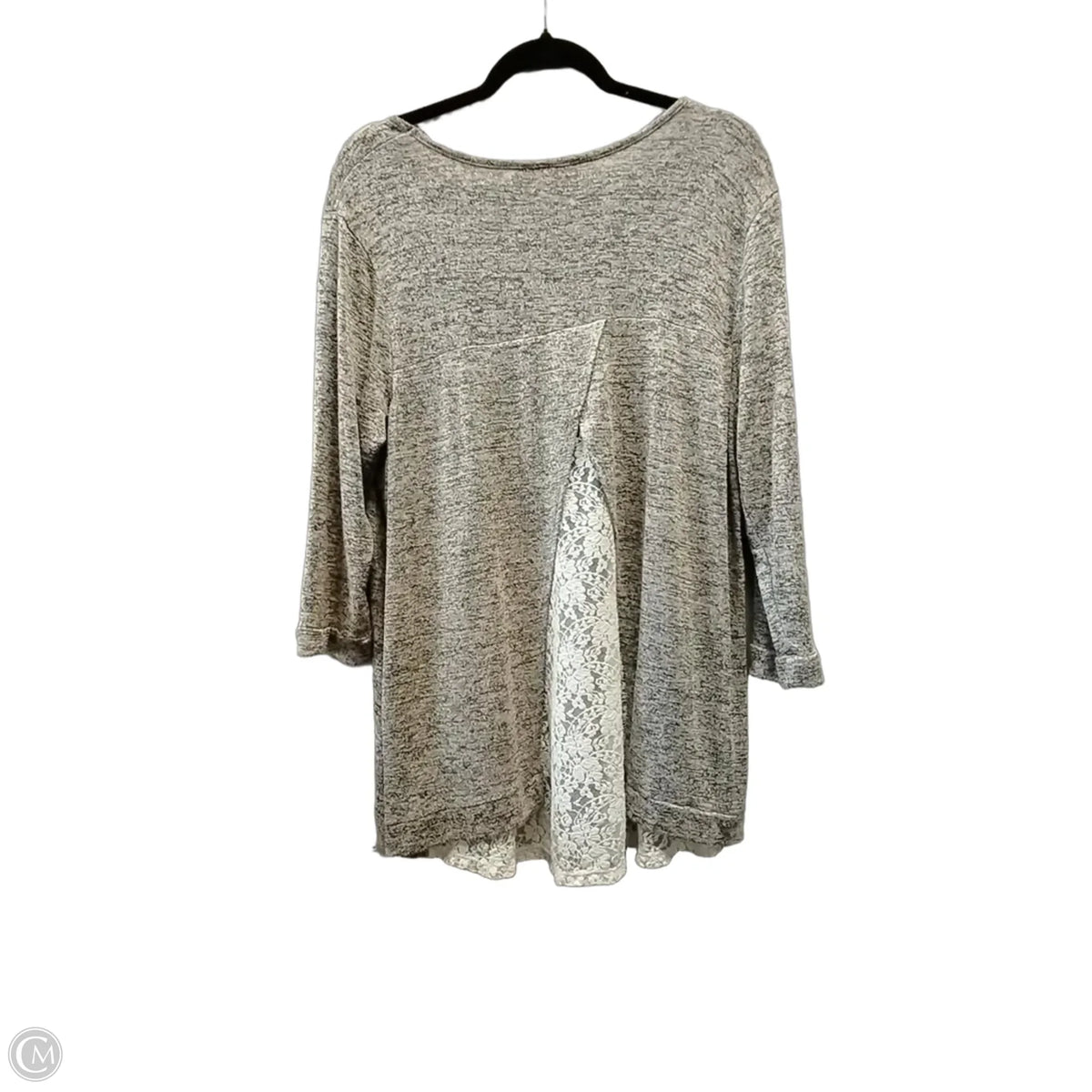 Top Long Sleeve By Cato In Grey, Size: Xl