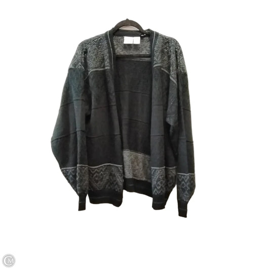 Cardigan By Clothes Mentor In Black & Grey, Size: Xl