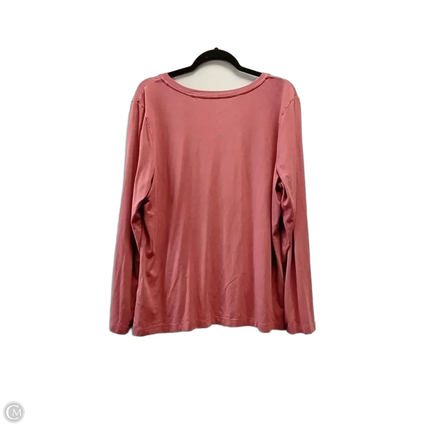 Top Long Sleeve Basic By D&co. In Red, Size: L