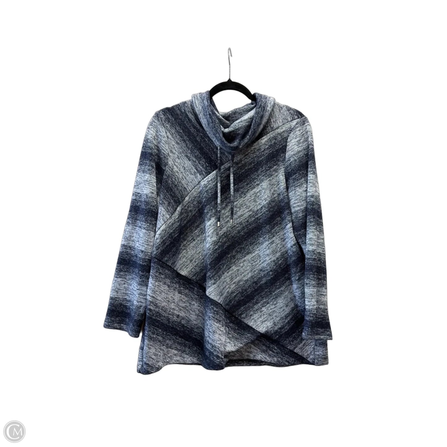 Sweatshirt Collar By Chicos In Blue, Size: L